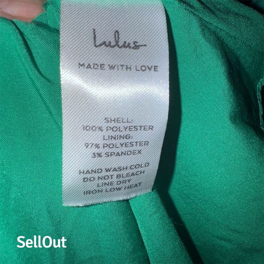 NWT Lulus Women's Green Daytime Darling Mini Dress‎ Ruffled Sleeves Party - Picture 13 of 13